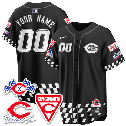 Cincinnati Reds 2025 Speedway Limited Custom Jersey V2 - All Stitched