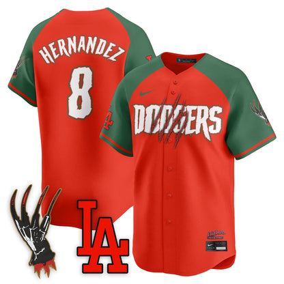 Men's Los Angeles Dodgers "A Nightmare on Elm Street" Jersey - Stitched