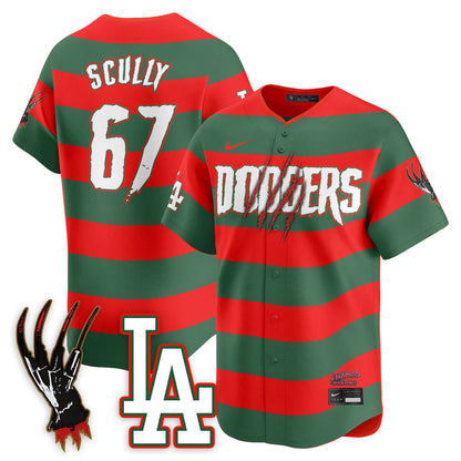 Men's Los Angeles Dodgers "A Nightmare on Elm Street" Jersey - Stitched