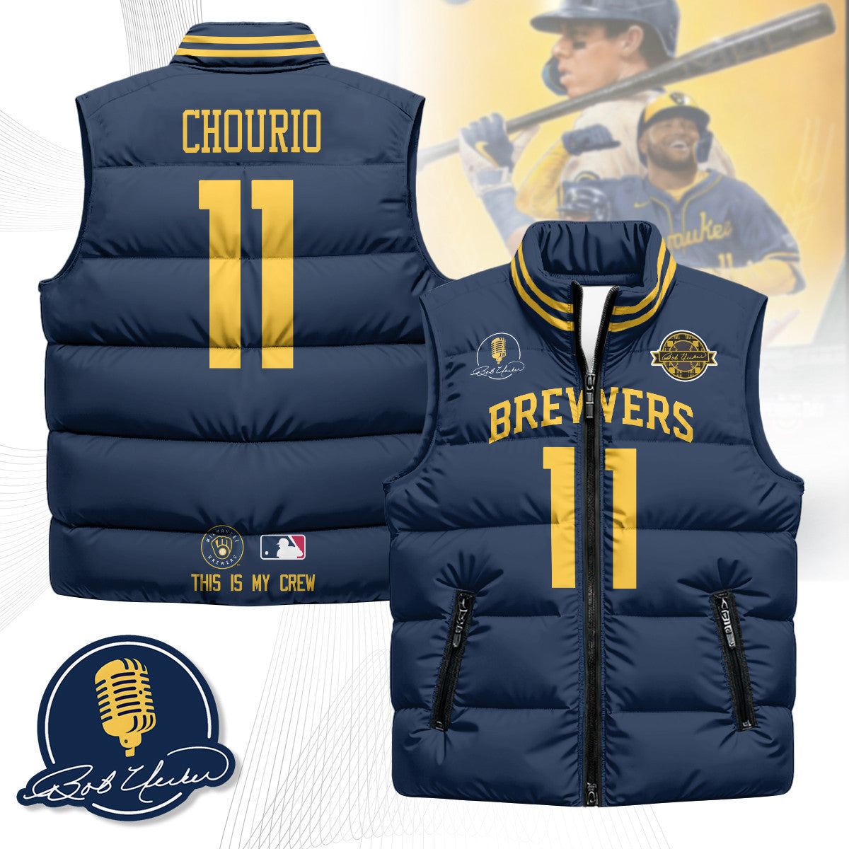 Milwaukee Brewers Unisex Puffer Vest