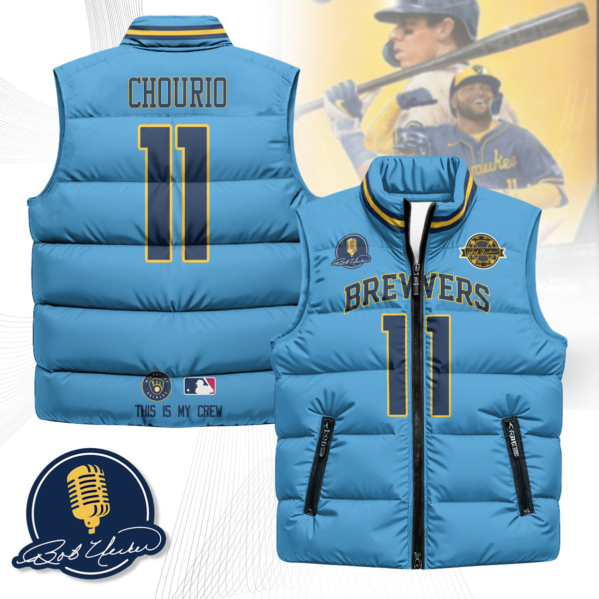 Milwaukee Brewers Unisex Puffer Vest