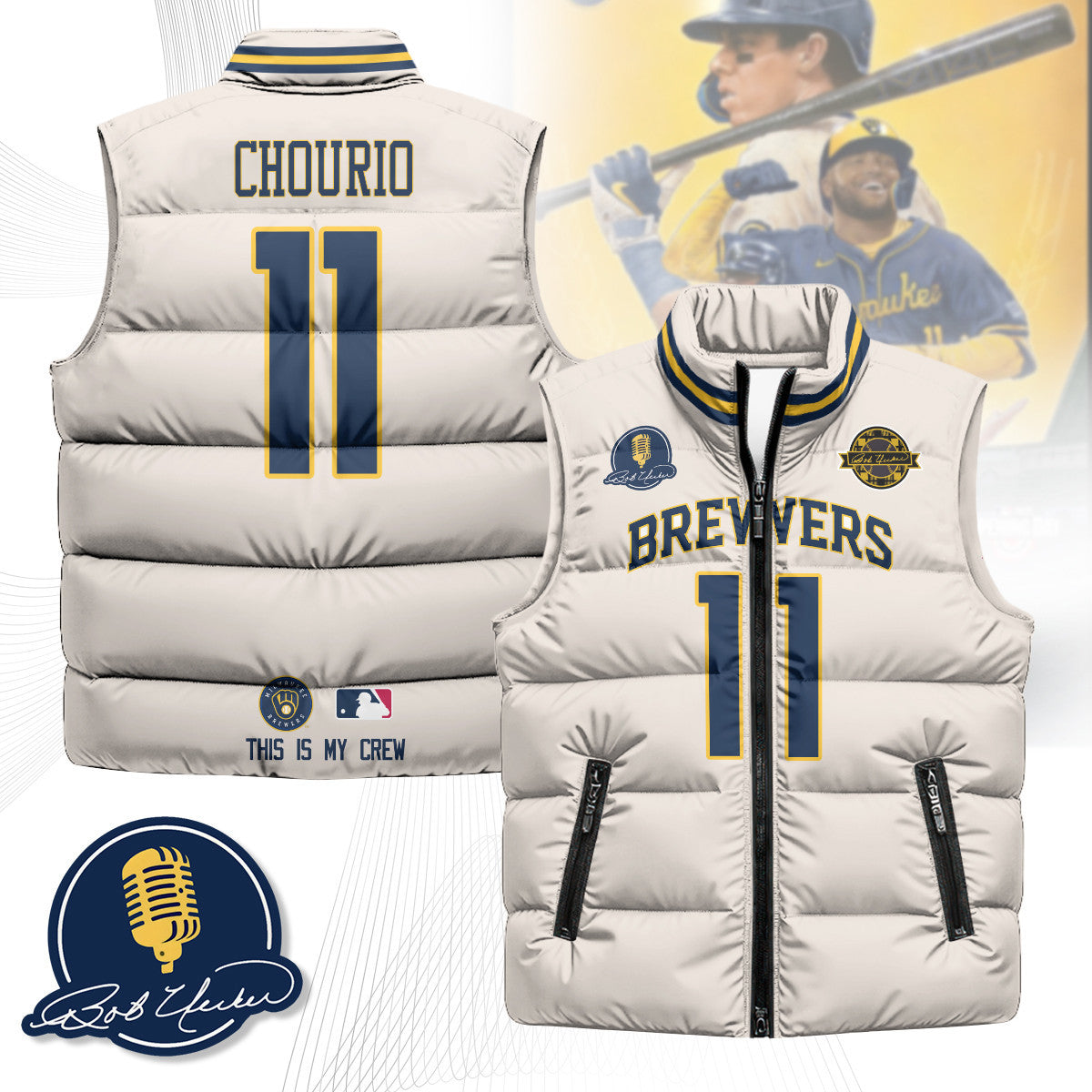 Milwaukee Brewers Unisex Puffer Vest