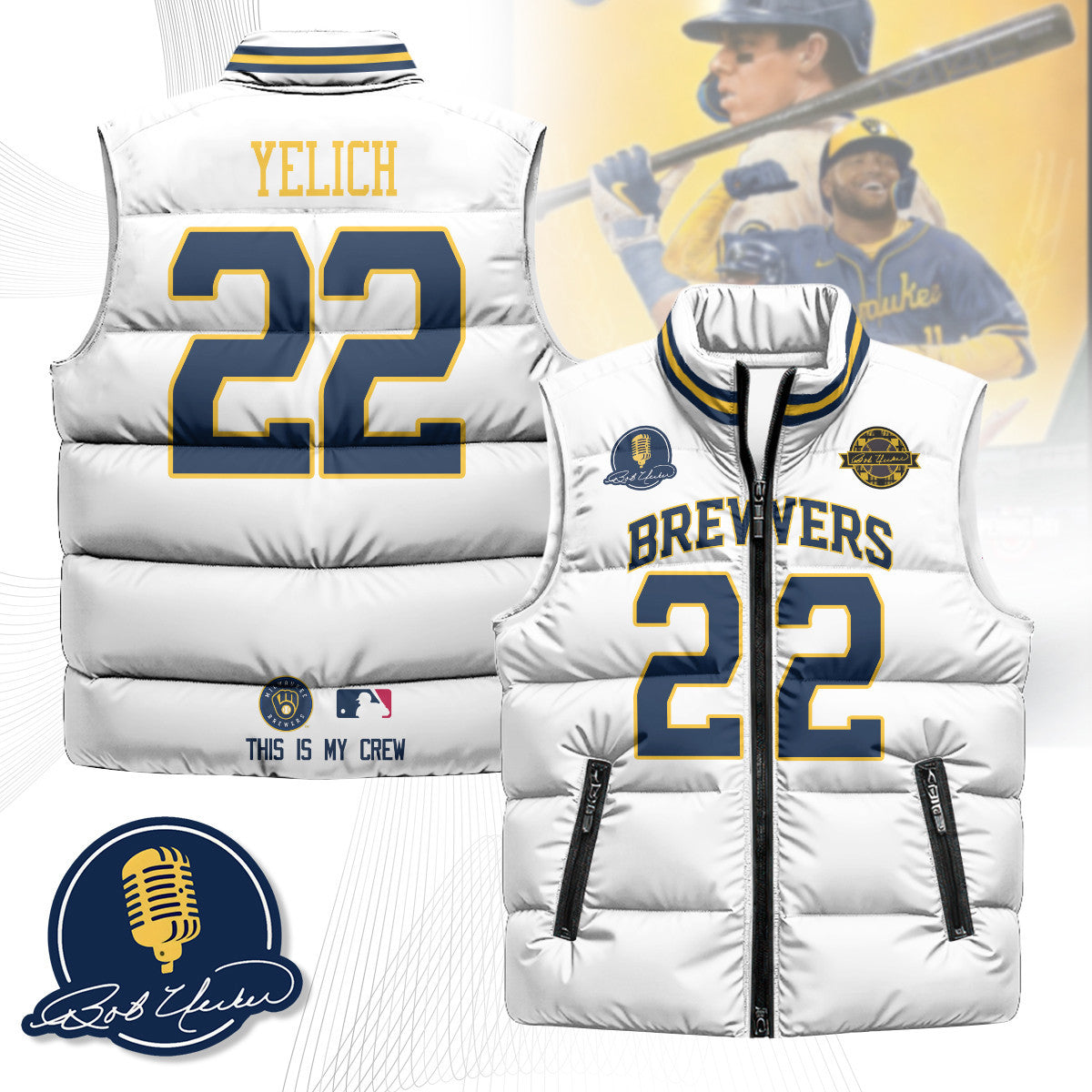 Milwaukee Brewers Unisex Puffer Vest
