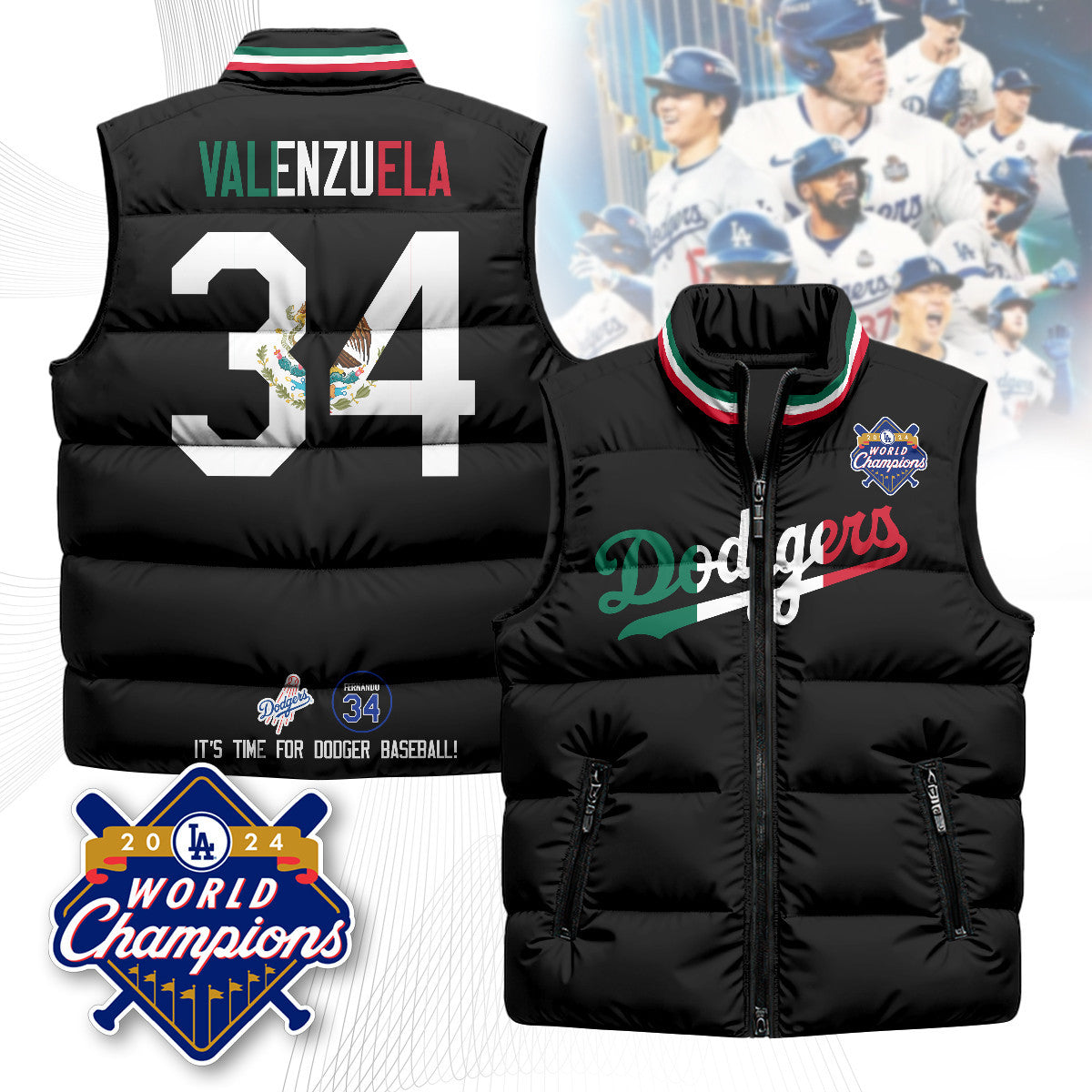 Los Angeles Dodgers Unisex Puffer Vest