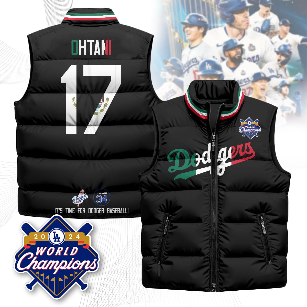 Los Angeles Dodgers Unisex Puffer Vest
