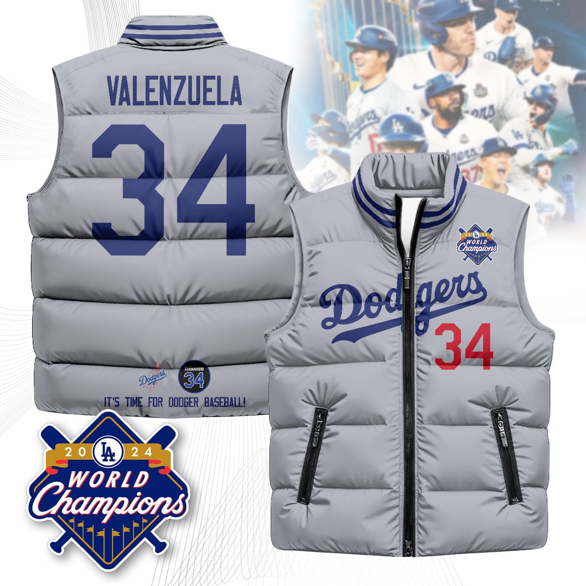 Los Angeles Dodgers Unisex Puffer Vest