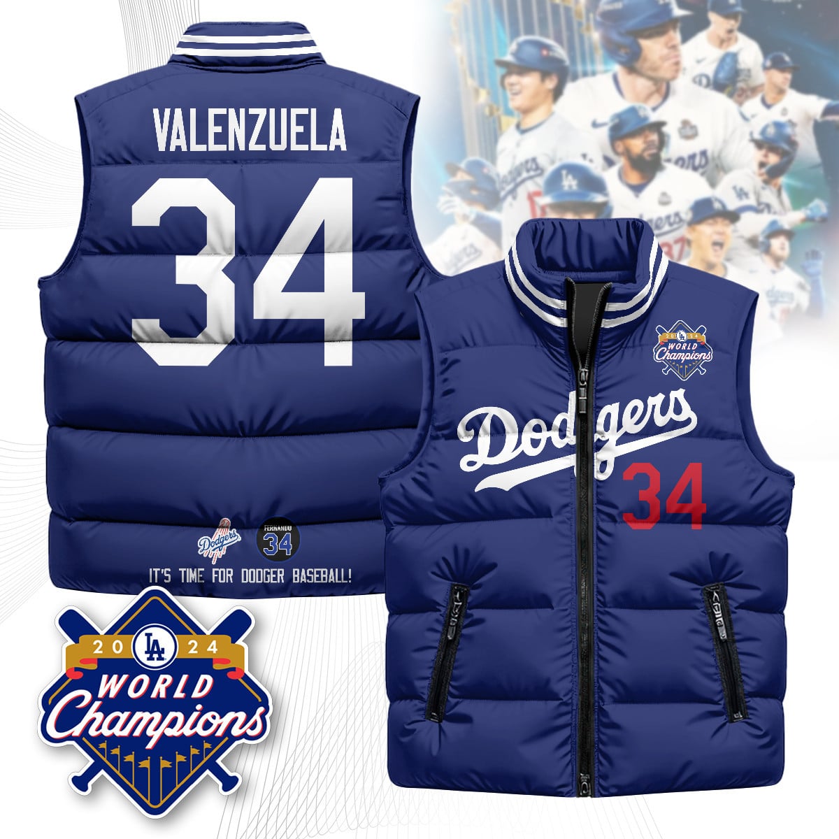 Los Angeles Dodgers Unisex Puffer Vest