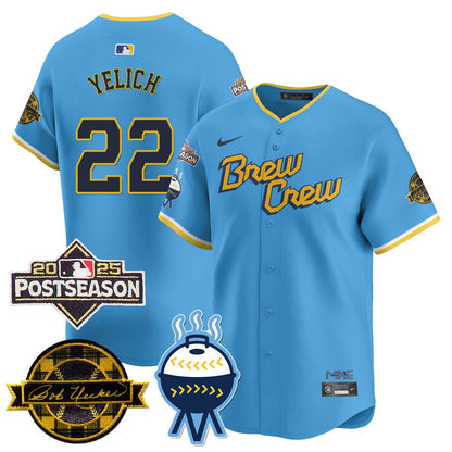 Milwaukee Brewers 2025 Postseason Jersey - All Stitched
