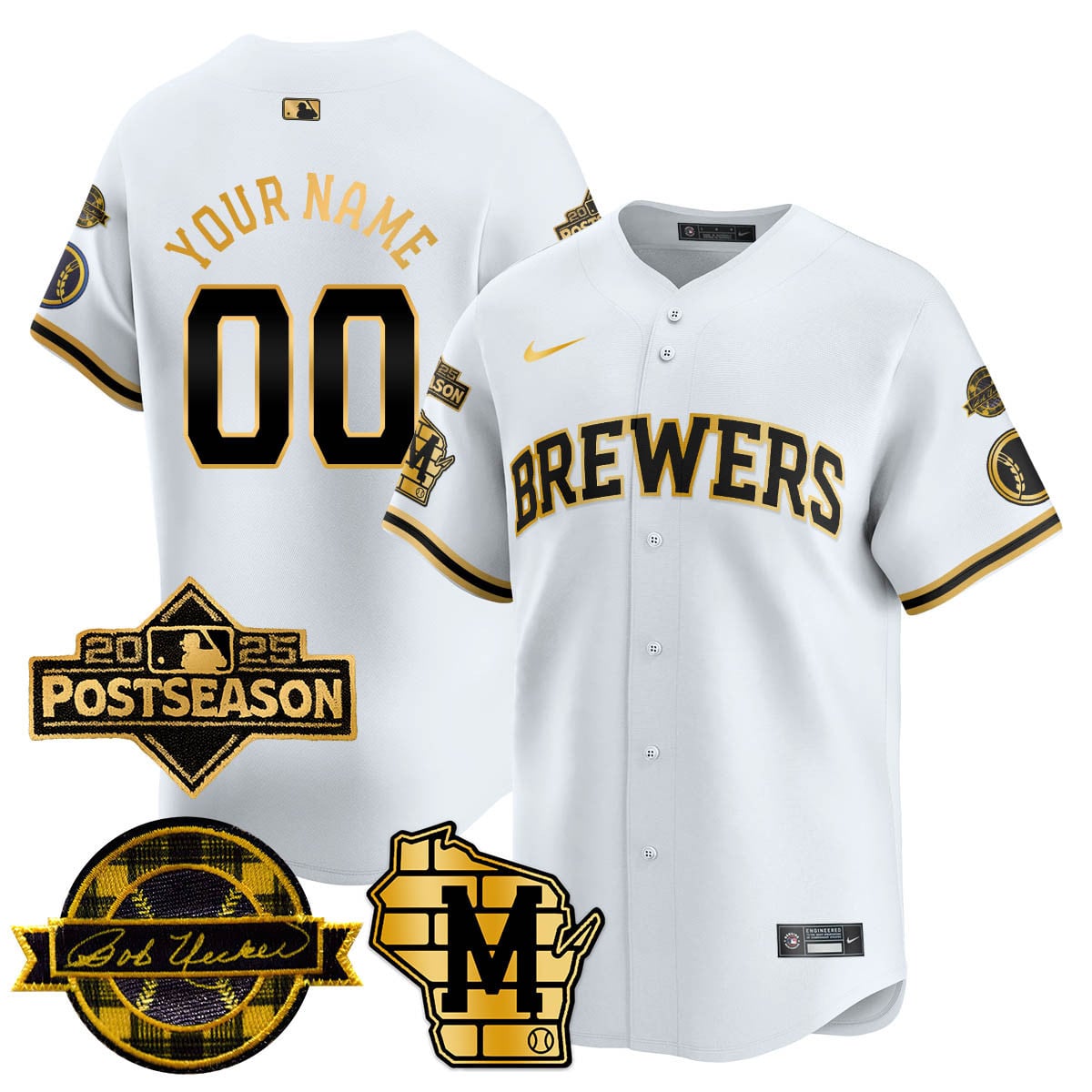 Milwaukee Brewers 2025 Postseason Jersey - All Stitched