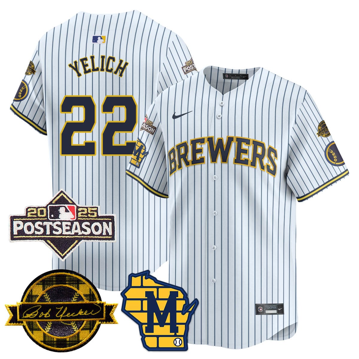 Milwaukee Brewers 2025 Postseason Jersey - All Stitched