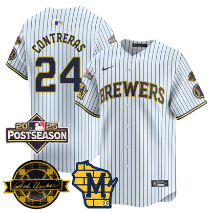 Milwaukee Brewers 2025 Postseason Jersey - All Stitched