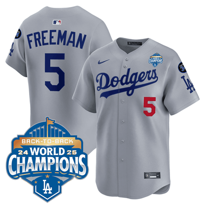 Men's Dodgers 2025 World Series - Back To Back Champions Vapor Premier Limited Jersey V2 - All Stitched