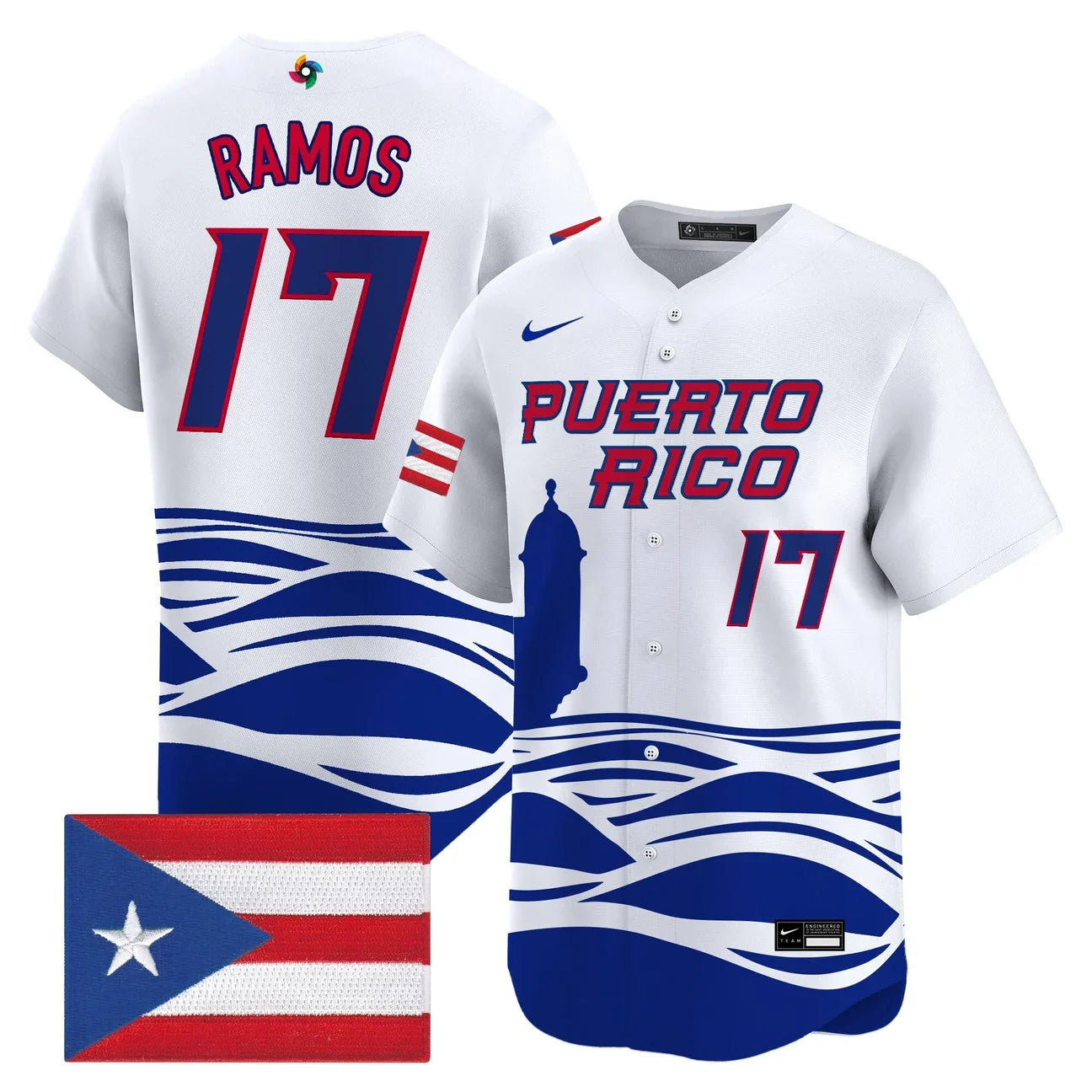 Men's Team Puerto Rico World Baseball Classic Vapor Premier Jersey - 2026 Roster - All Stitched