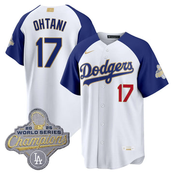 Los Angeles Dodgers "Gold Collection" Premier Limited Jersey - All Stitched -White Alternate
