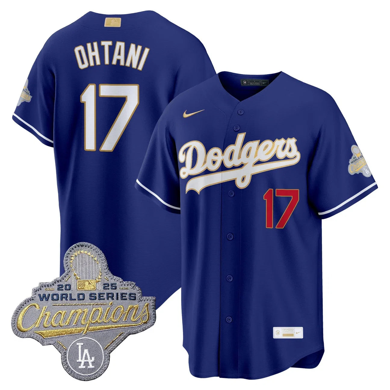 Los Angeles Dodgers "Gold Collection" Premier Limited Jersey - All Stitched -Royal