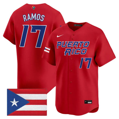 Men's Team Puerto Rico World Baseball Classic Vapor Premier Jersey - 2026 Roster - All Stitched