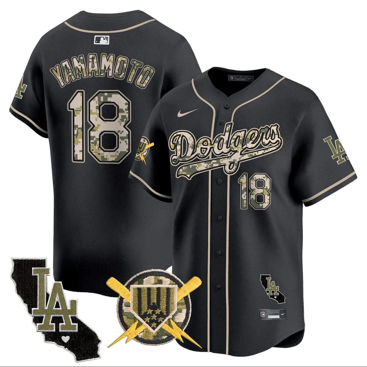 Men's Dodgers Armed Forces Day Vapor Premier Limited Jersey - All Stitched