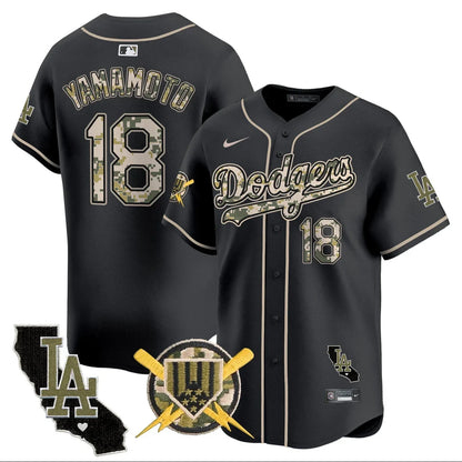 Men's Dodgers Armed Forces Day Vapor Premier Limited Jersey - All Stitched