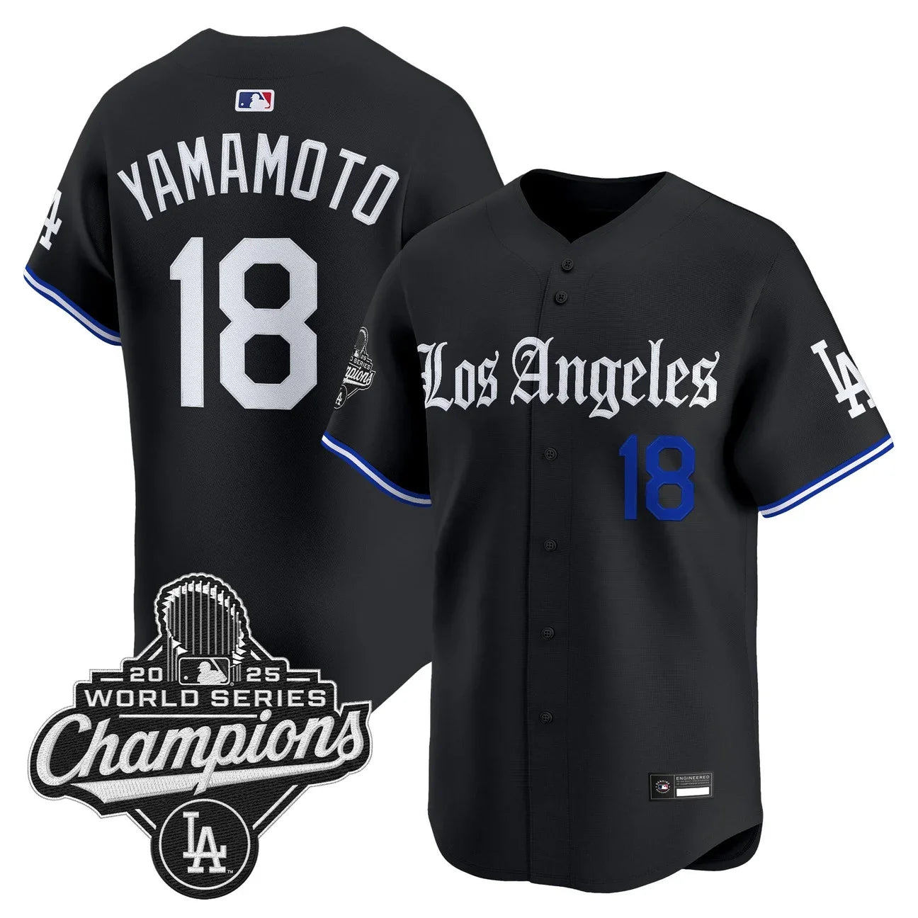 Los Angeles Dodgers "Gothic Edition" Vapor Premier Limited Jersey - All Stitched