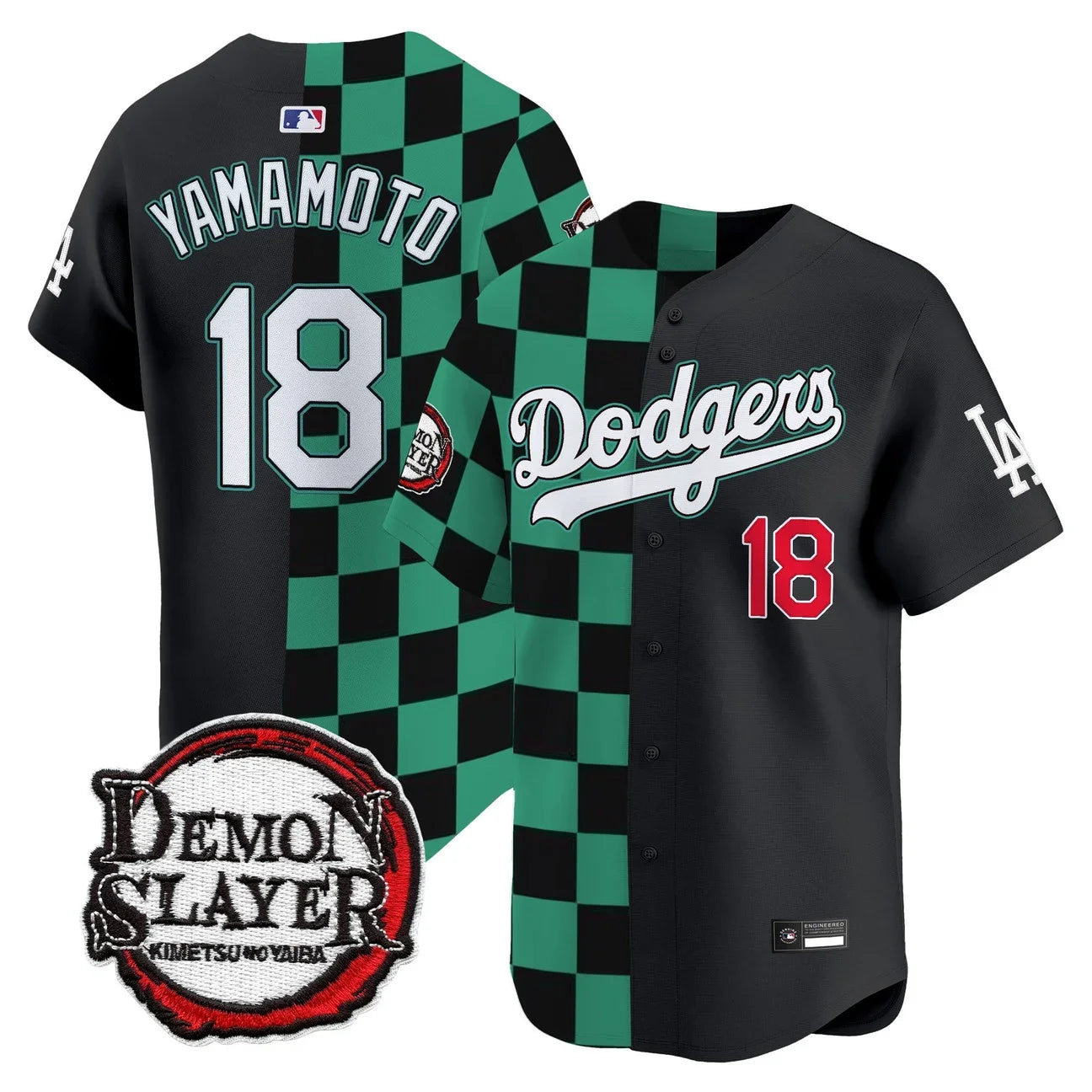 Los Angeles Dodgers x Demon Slayer Vapor Premier Limited Jersey - Stitched