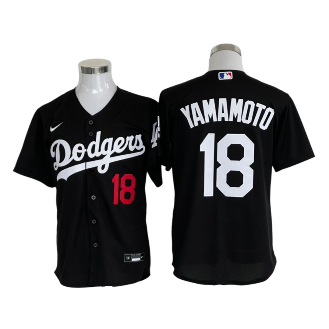 Men's #18 Yoshinobu Yamamoto Los Angeles Dodgers Baseball Jersey