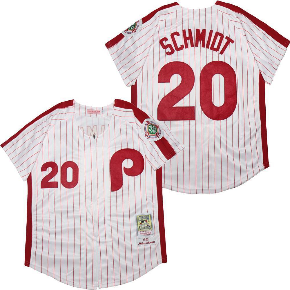 Men’s #20 Mike Schmidt Philadelphia Phillies Baseball Jersey