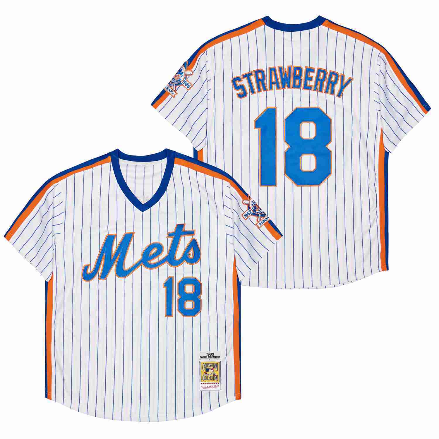 Men's #18 Darryl Strawberry New York Mets Baseball Jersey