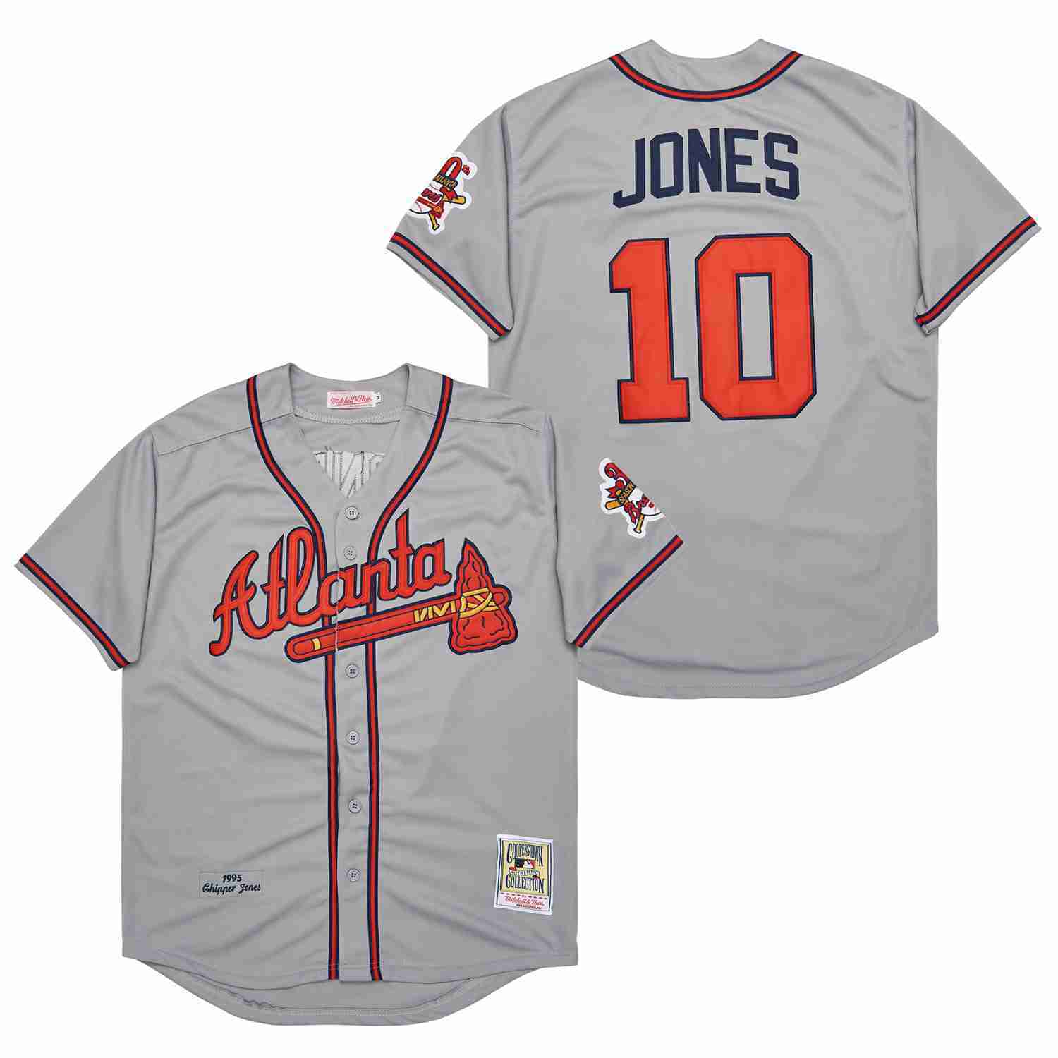 Men's #10 Chipper Jones Atlanta Braves Baseball Jersey