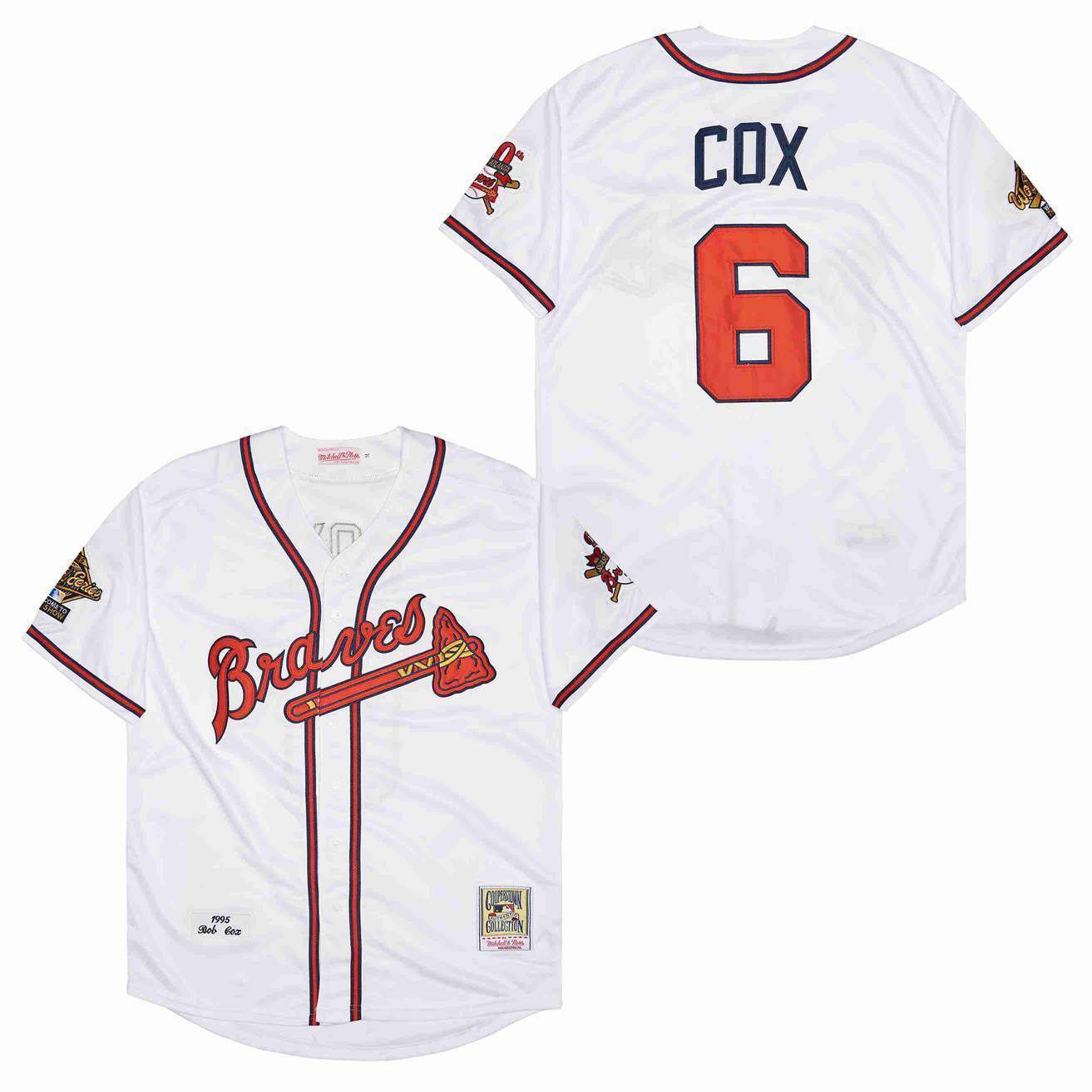Men's #6 Bobby Cox Atlanta Braves Baseball Jersey