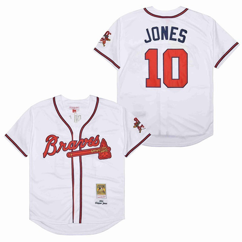 Men's #10 Chipper Jones Atlanta Braves Baseball Jersey