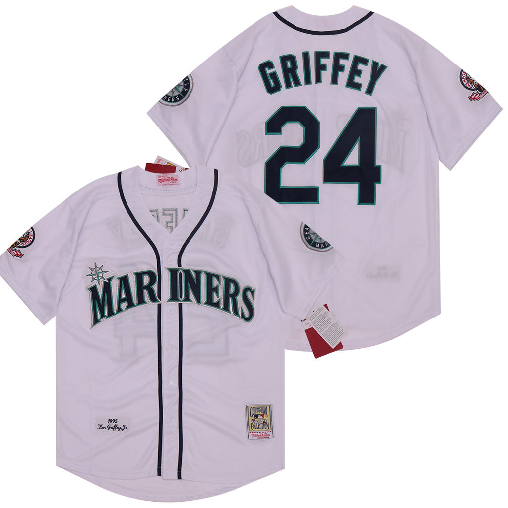 Men's #24 Ken Griffey Seattle Mariners Baseball Jersey