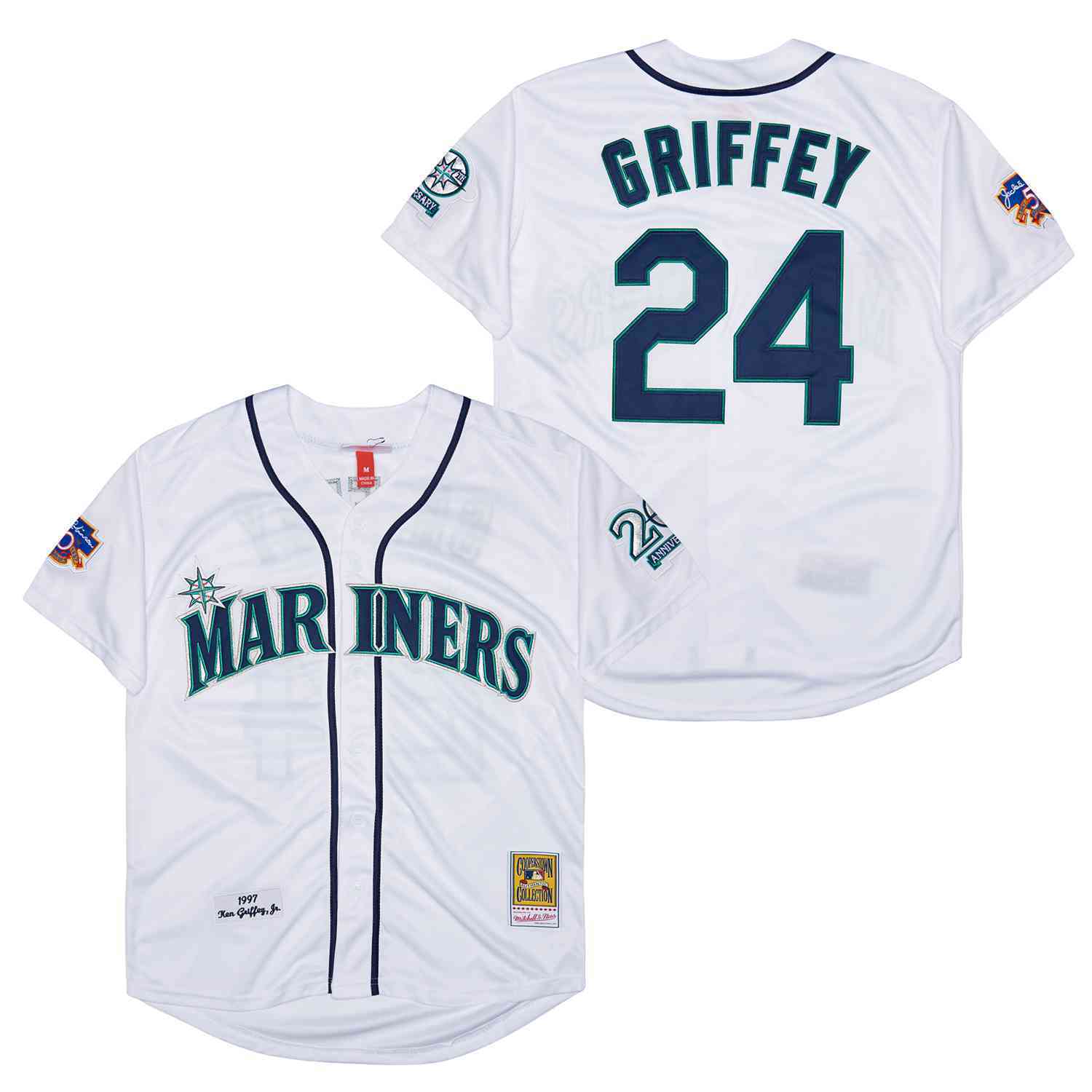 Men's #24 Ken Griffey Seattle Mariners Baseball Jersey