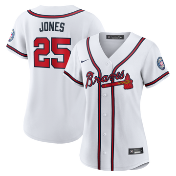 Andruw Jones Atlanta Braves Nike Women's 2026 Baseball Hall of Fame Retired Player Replica Jersey - White