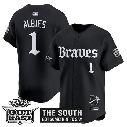 Men's Atlanta Braves 'Gothic South x Outkast Edition' Vapor Premier Limited Jersey V2- All Stitched