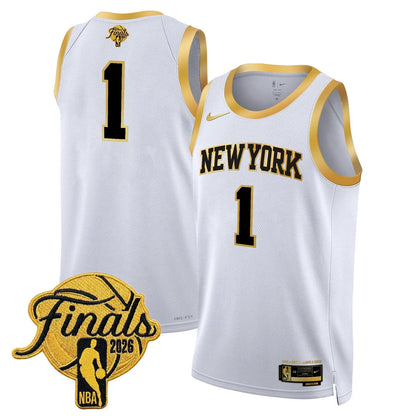 Men's New York Knicks 2026 Finals Swingman Jersey - All Stitched - Gold