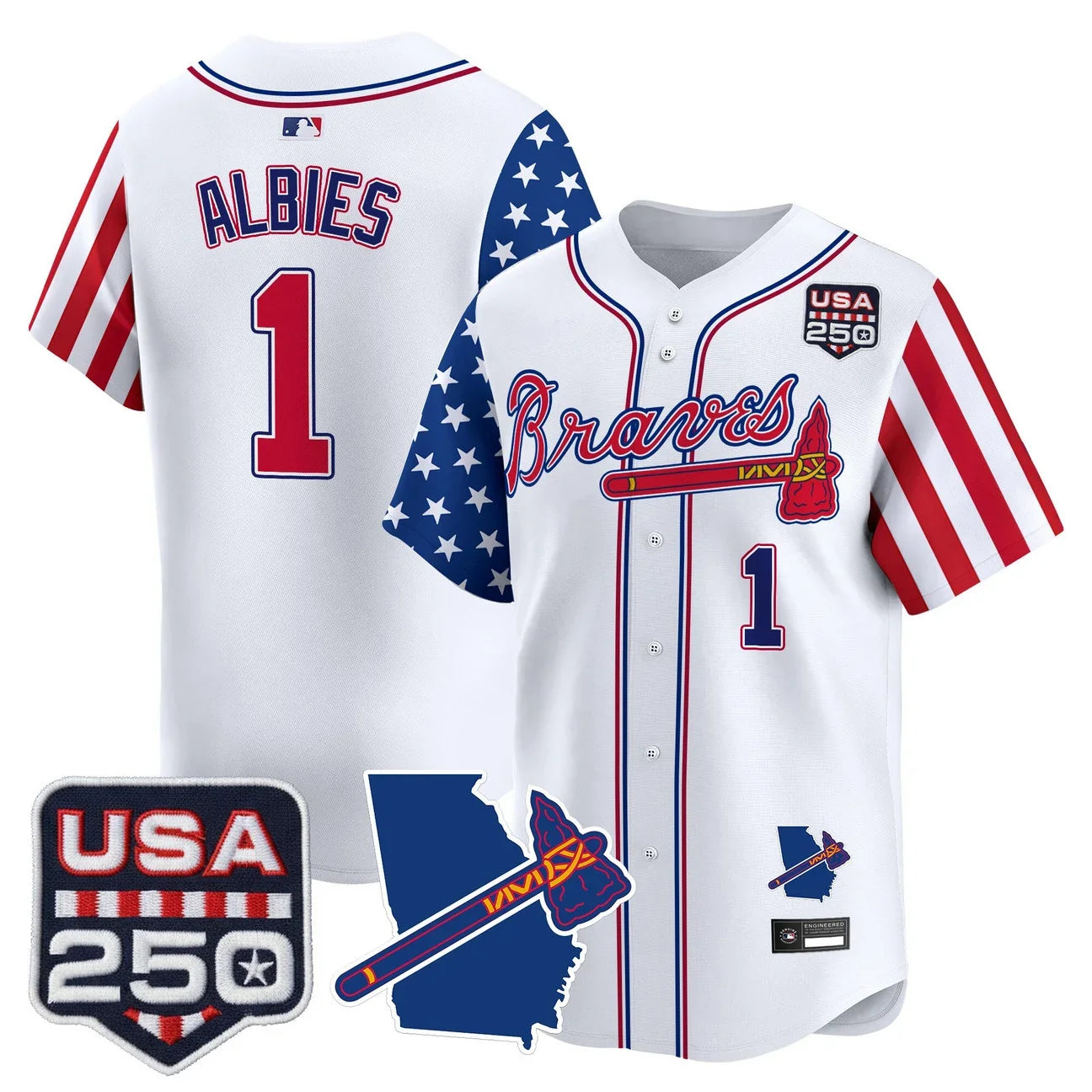 Men's Atlanta Braves "America 250 Edition" Vapor Premier Limited Jersey - All Stitched