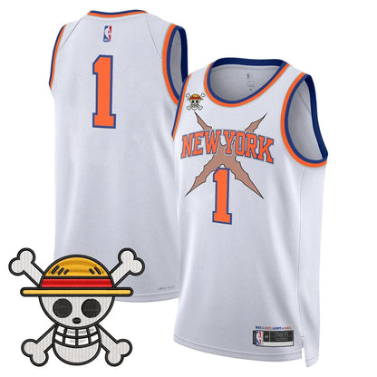 Men's New York Knicks x One Piece Swingman Jersey- Stitched