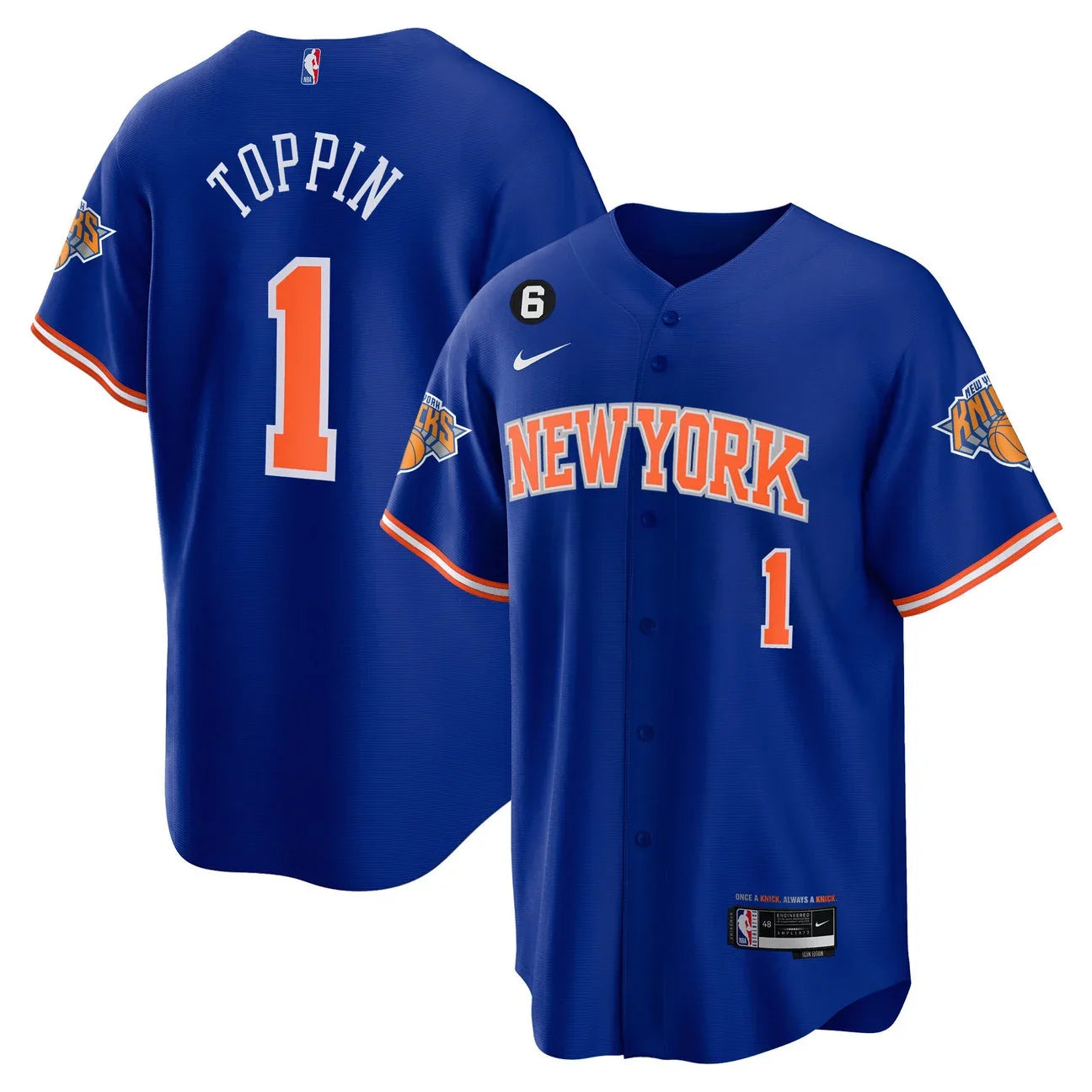 New York Knicks Baseball Jersey - All Stitched