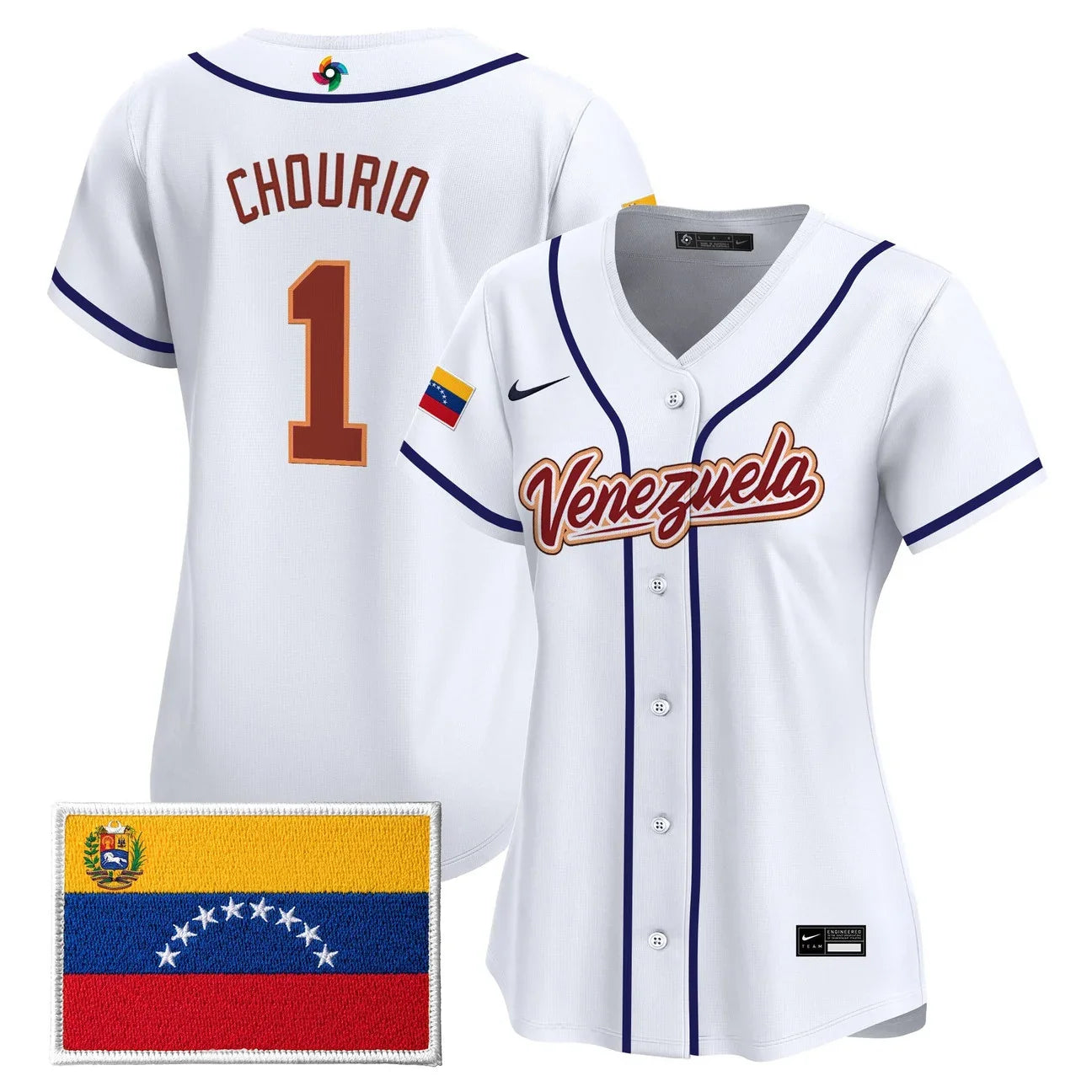 Women's Team Venezuela World Baseball Classic Vapor Premier Jersey - 2026 Roster - All Stitched