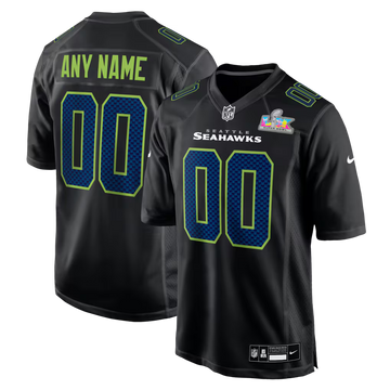 Seattle Seahawks Fashion Super Bowl Patch LX Patch Jersey - Custom