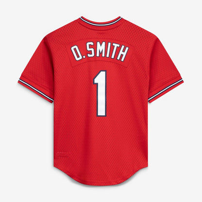 Ozzie Smith St. Louis Cardinals Mitchell & Ness Youth Cooperstown Collection Mesh Batting Practice Jersey - Navy