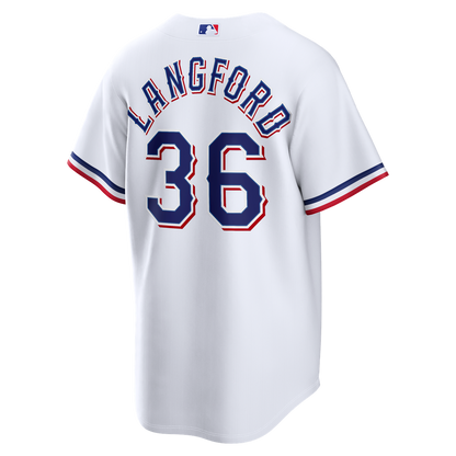 Wyatt Langford Texas Rangers Nike Home Replica Jersey - White