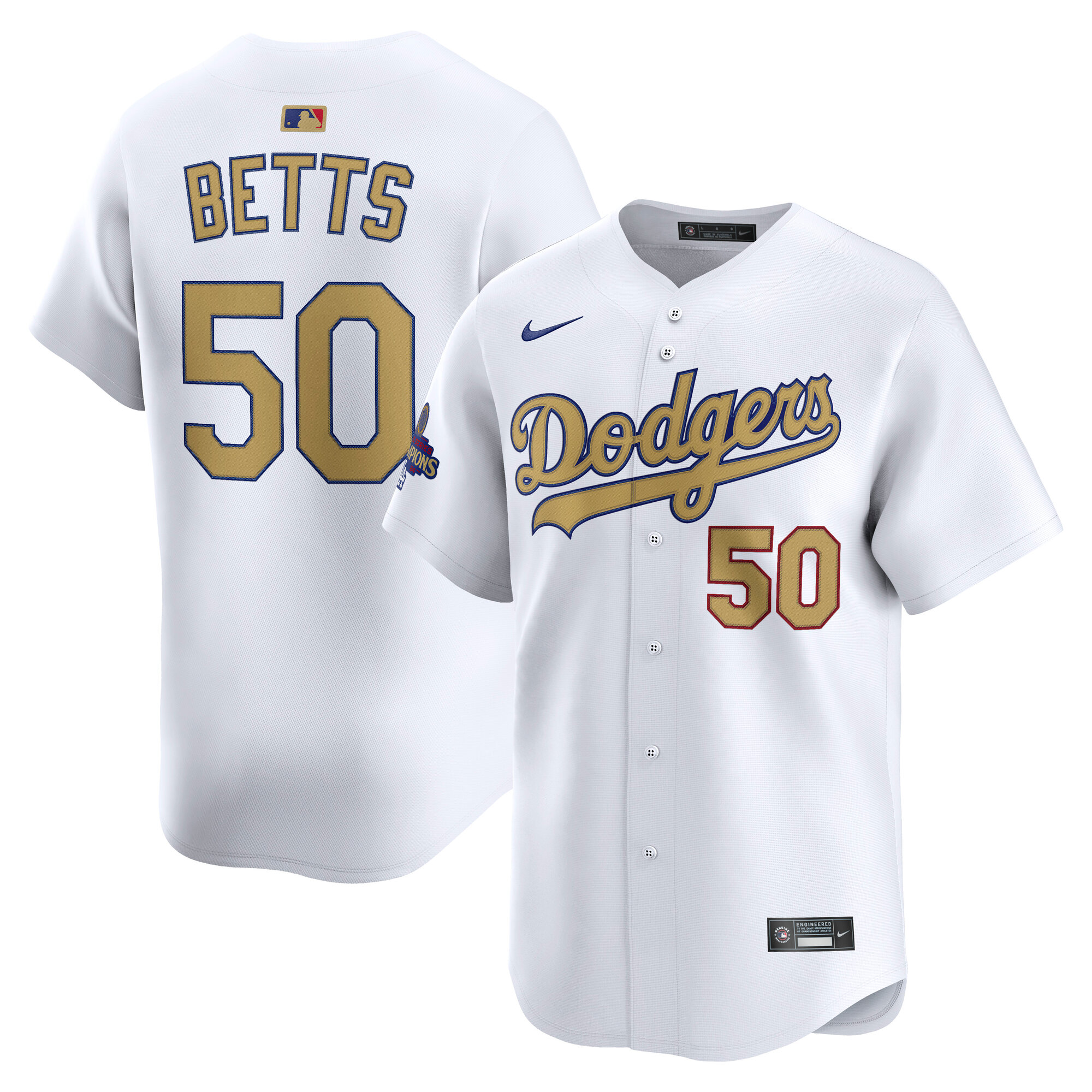 Men's #50 Mookie Betts Los Angeles Dodgers Baseball Jersey