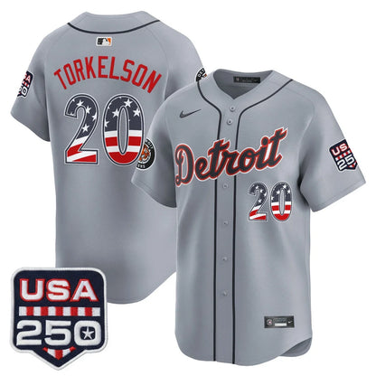 Men's Detroit Tigers USA 250 Fourth of July Vapor Premier Limited Jersey - All Stitched