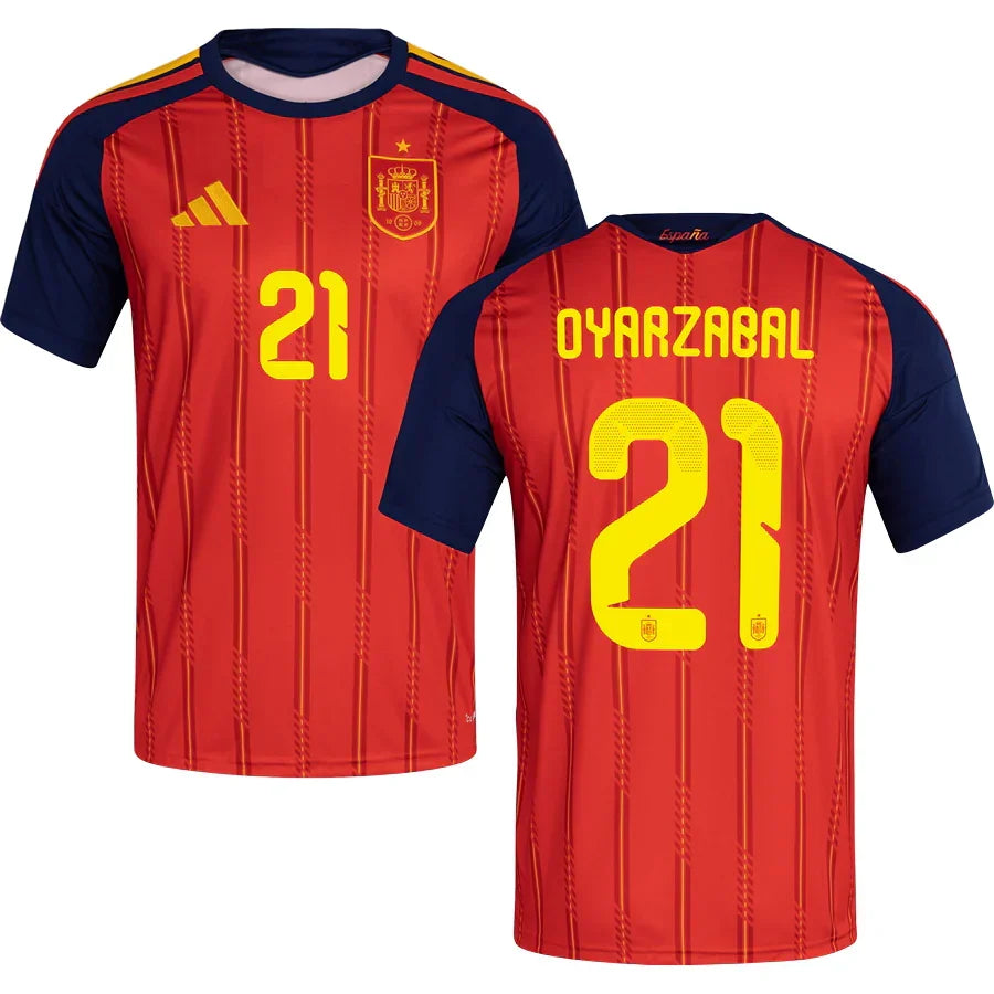 Men’s #21 Oyarzabal 2026 World Cup Spain Jersey