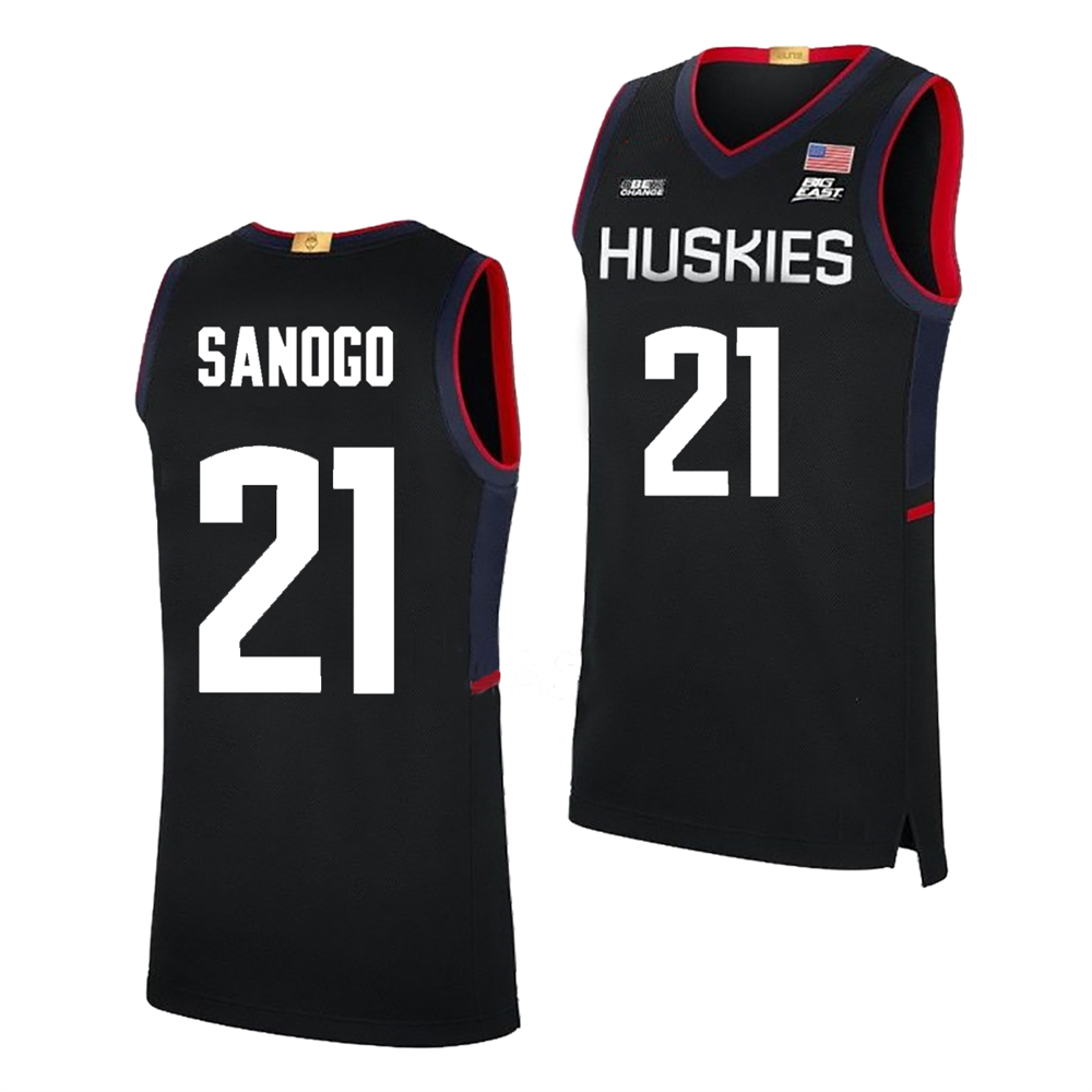 Men's #21 Adama Sanogo UConn Huskies College Basketball Jersey