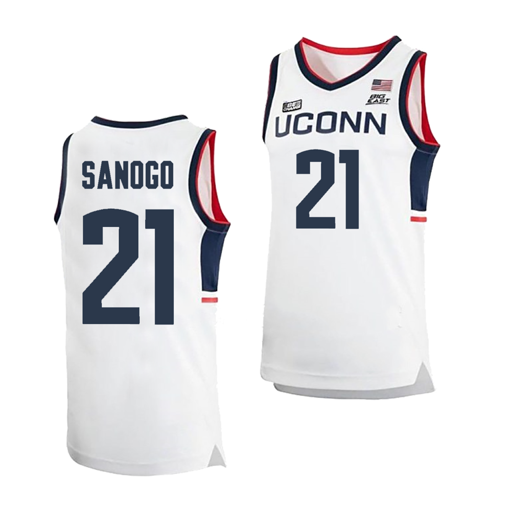 Men's #21 Adama Sanogo UConn Huskies College Basketball Jersey