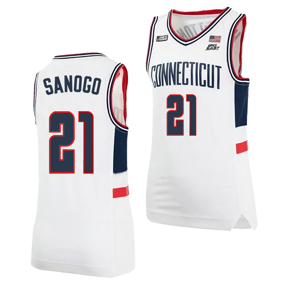 Men's #21 Adama Sanogo UConn Huskies College Basketball Jersey