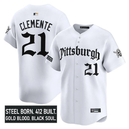 Men's Pittsburgh Pirates 'Gothic Steel City Edition' Vapor Premier Limited Jersey - All Stitched