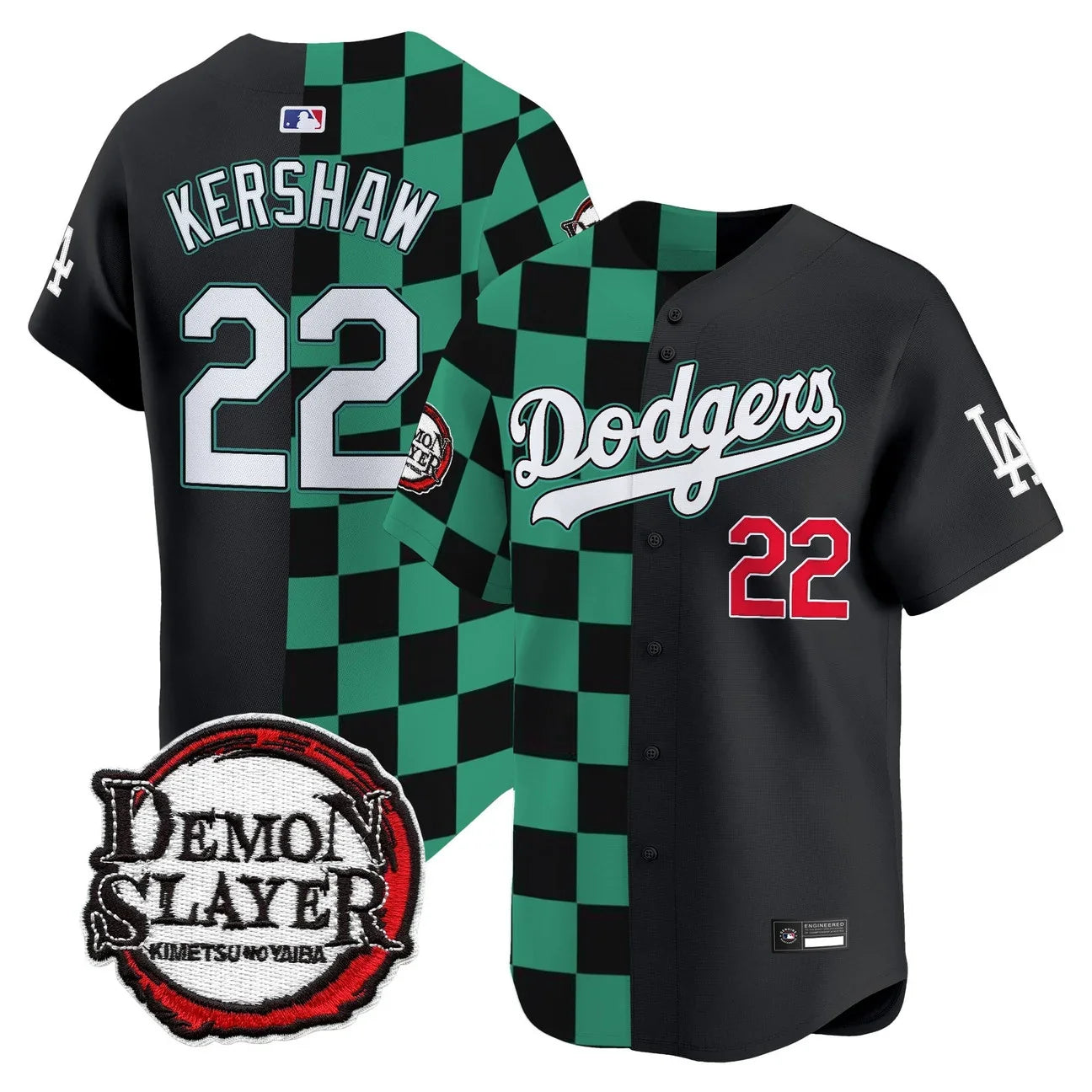 Los Angeles Dodgers x Demon Slayer Vapor Premier Limited Jersey - Stitched